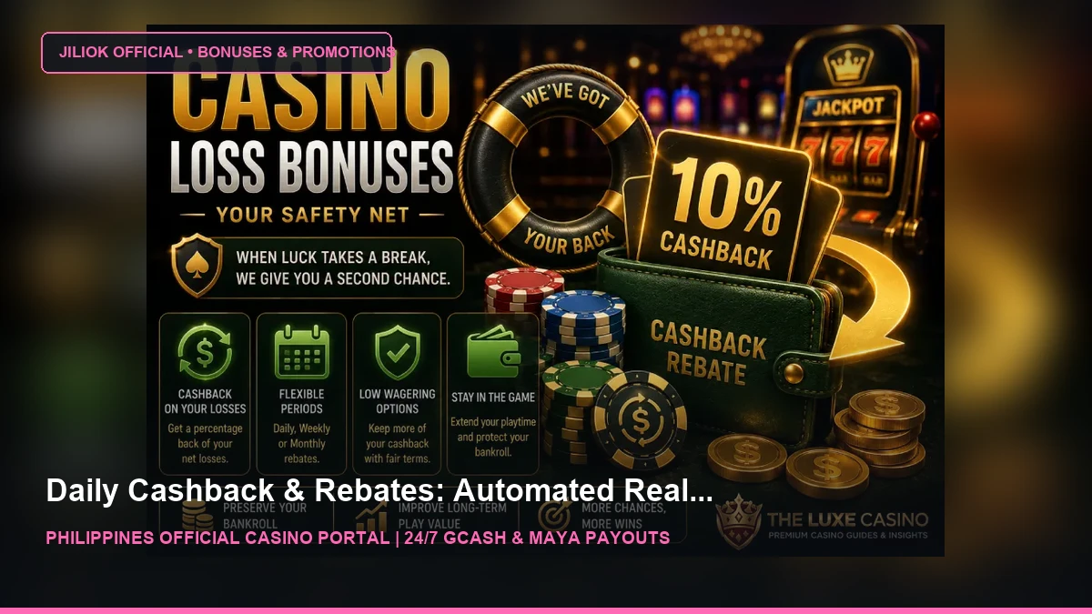 Casino Cashback Bonuses Explained: How Loss Rebates Work - The Luxe Casino  - Premium Gaming, Guides & VIP Insights - JILIOK Casino Philippines